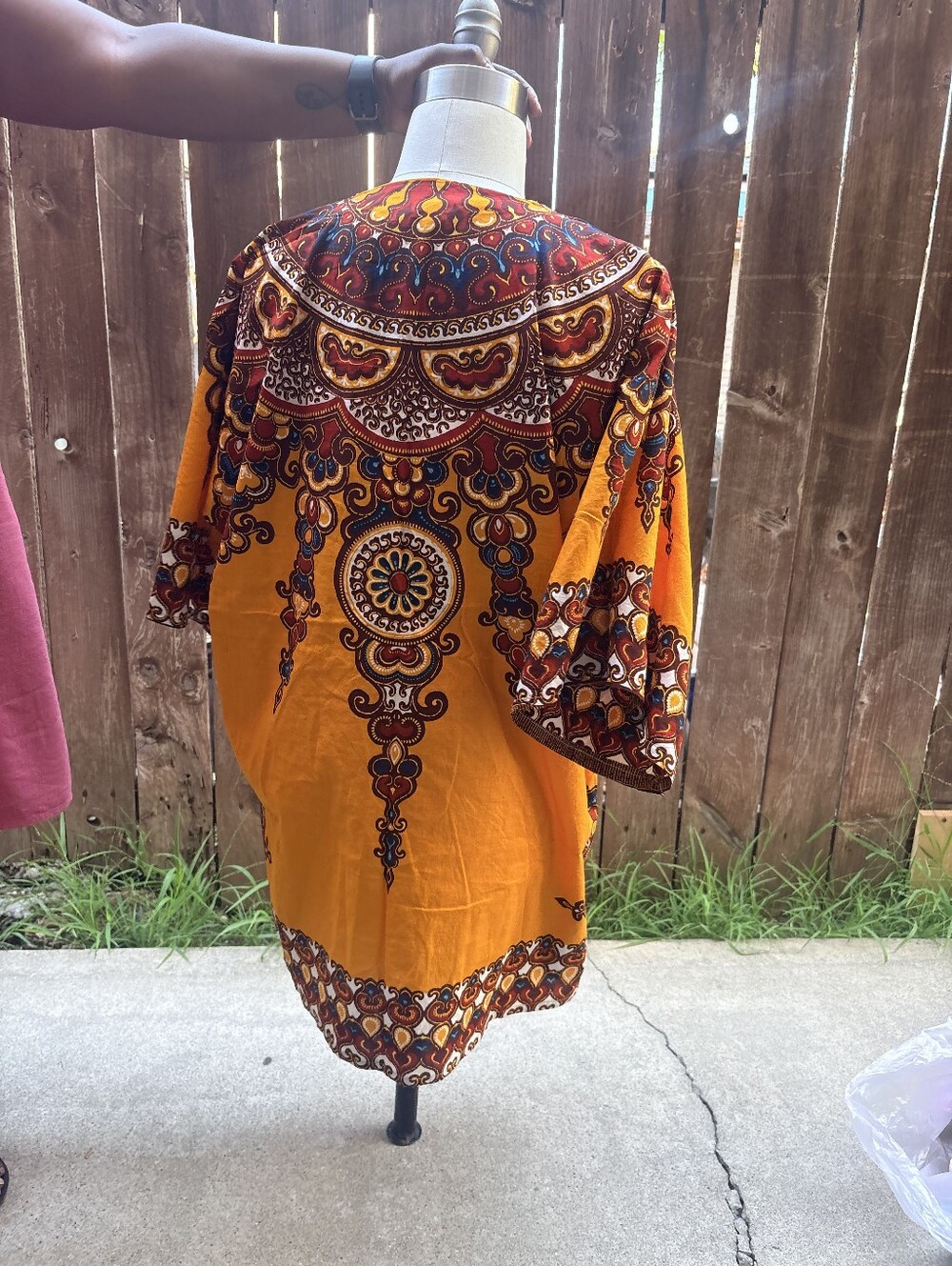 Bold Orange Ethnic Print Tunic - Picture 2 of 4